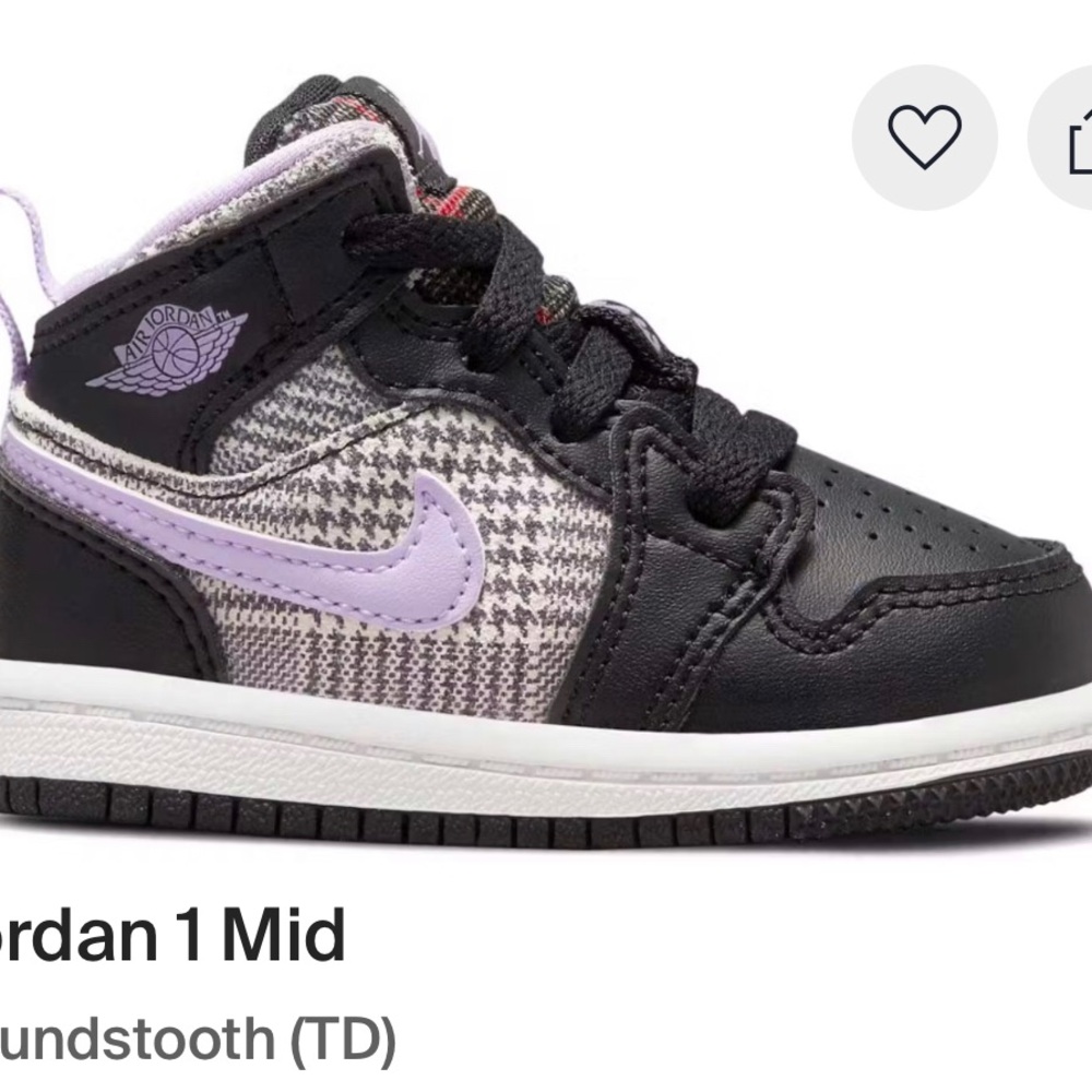 The Air Jordan 1 Mid SE TD ‘Houndstooth size 10c - Picture 6 of 6